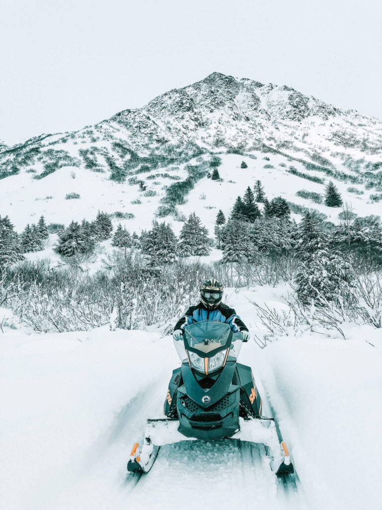 Snowmobiling in Anchorage, Alaska