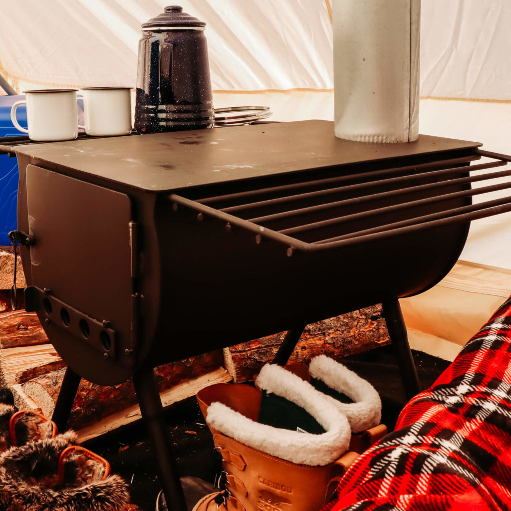 wood burning stove for winter camping