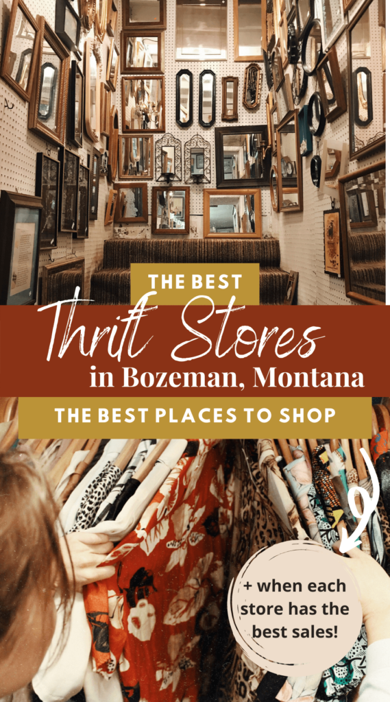The Best Thrift Stores in Bozeman, Montana. This is where you should thrift shop in Bozeman, when to visit each store, and what you'll find there. Bozeman thrift stores | thrift shopping | Bozeman travel | Montana Travel | Montana thrift stores 