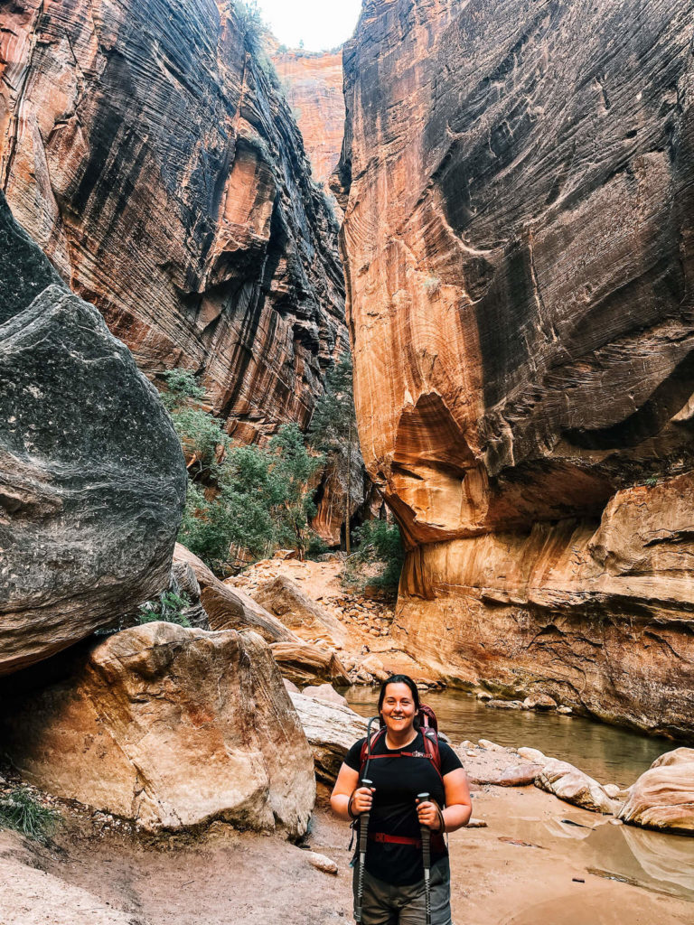 hiking the narrows in zion national park